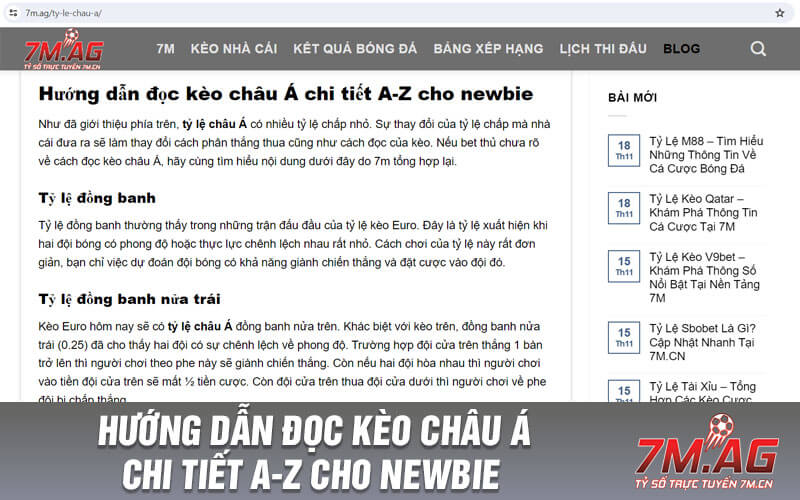 Hướng dẫn đọc kèo châu Á chi tiết A-Z cho newbie