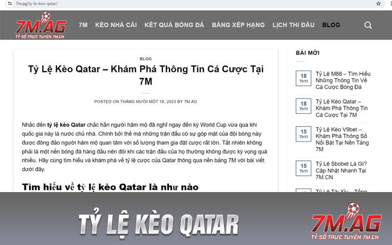 Tỷ Lệ Kèo Qatar